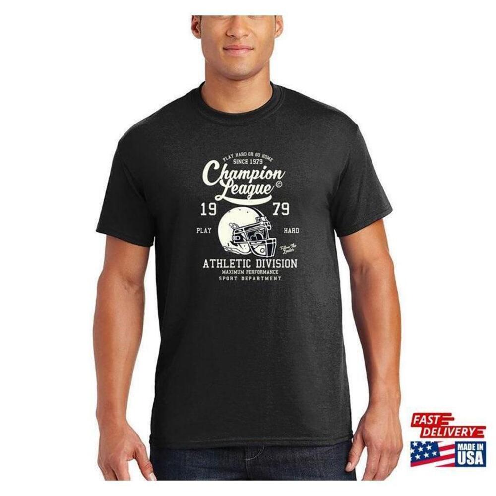 Champion League Athletic Division American Football Play Hard Tshirt